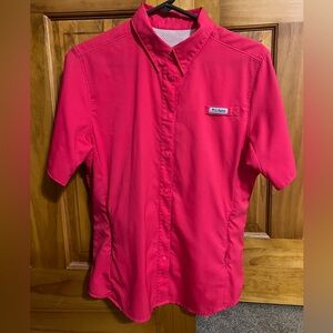 Columbia Fuchsia Button-Up Shirt